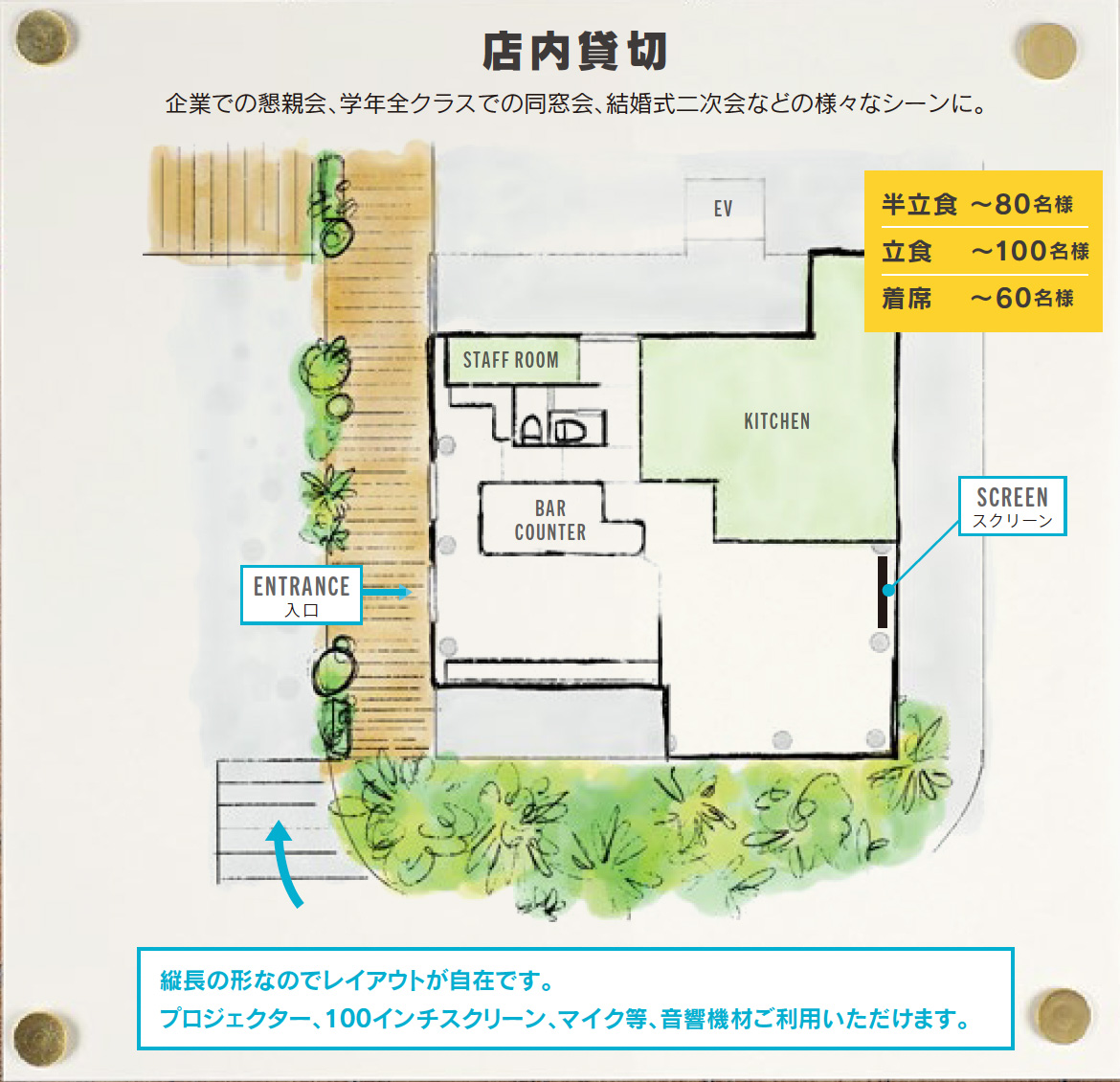 店内貸切フロアマップ